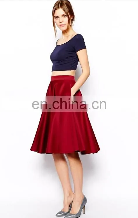 latest full midi skirt with pockets design