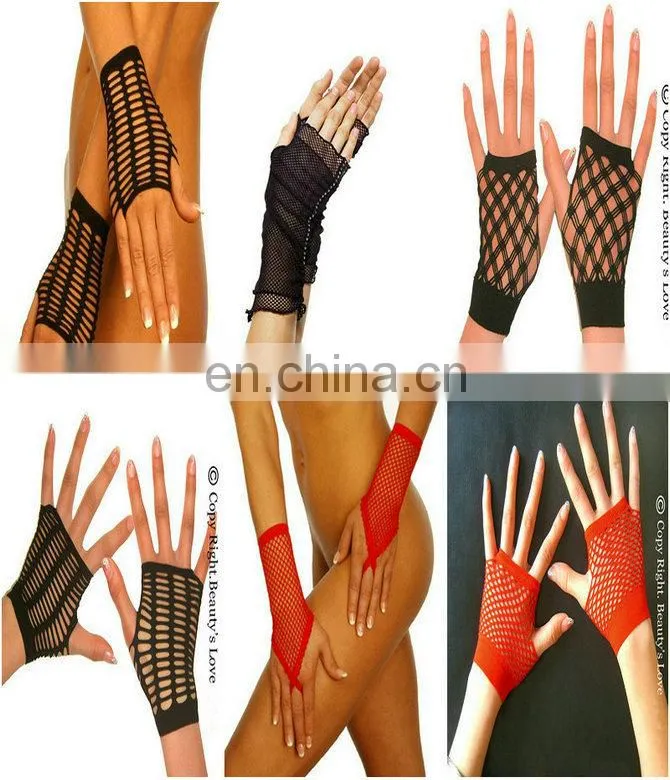 Wholesale fashion gloves sex satin glove black lace gloves