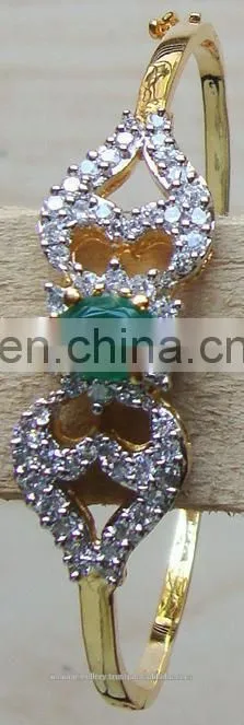 CZ bracelet jewelry manufacturer, cubic zirconia bracelets jewellery exporter