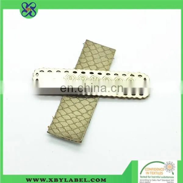High quality leather label / pu leather logo for hangbags