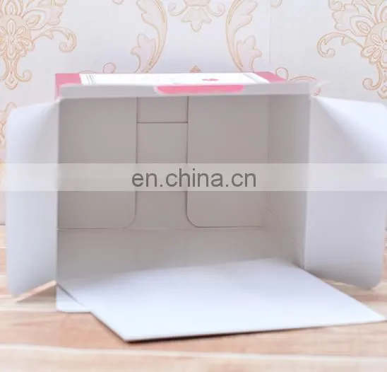 Folding cute pattern coated paper & paper 4 inch box with bottom insert