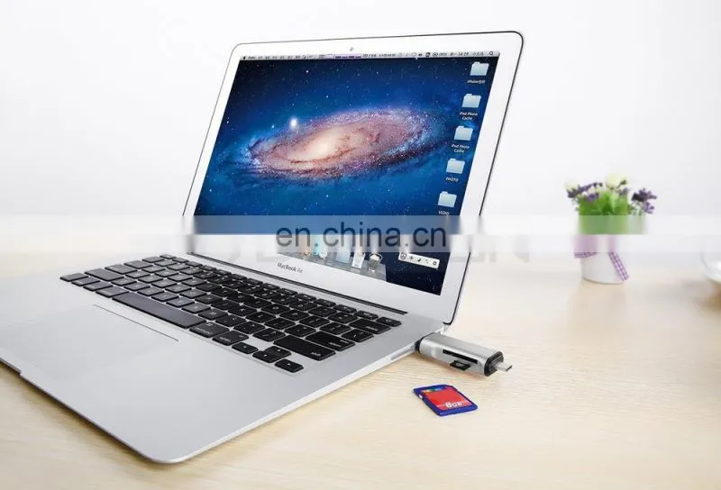 Aluminum Multifunction USB-A-Micro-Type-C Card Reader OTG Supported for Nexus 6P,5X,MacBook,Windows Computer,Android OTG