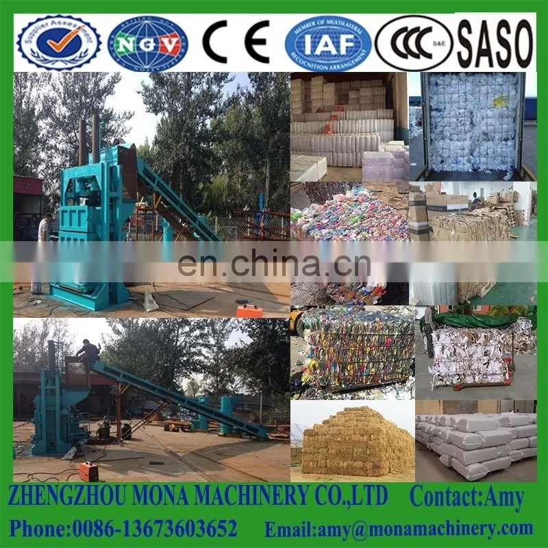 Used clothes and textile compress baler machine/hay baler machine/waste paper baler machine