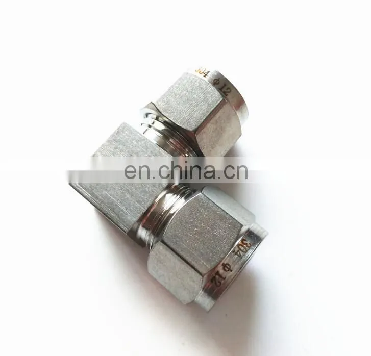 3 6 8 10 12 14 16mm elbow middle double ferrule fitting