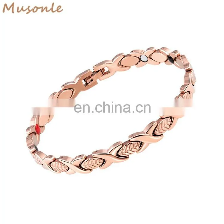 Hot selling Korea health benefit bio titanium lady magnetic bracelets 4 in 1