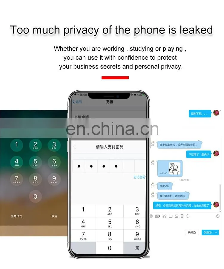 3D 5D Full Coverage Anti-Glare Keeping Secret Anti Shock Tempered Glass Privacy Screen Protector for iphone x xr xs xs max