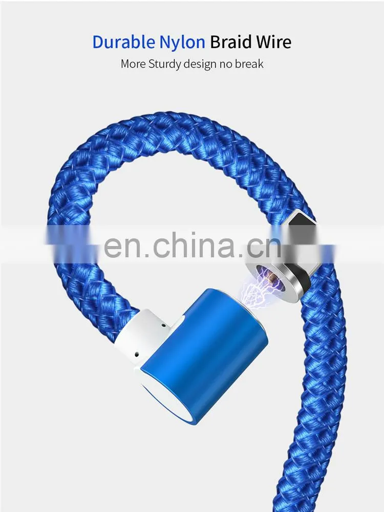 2020 New Design 3A Magnetic USB Data Charger Cable Line Type-C Android IOS Fast Charging 3in1 USB Cable Cell Phone Charger Cable