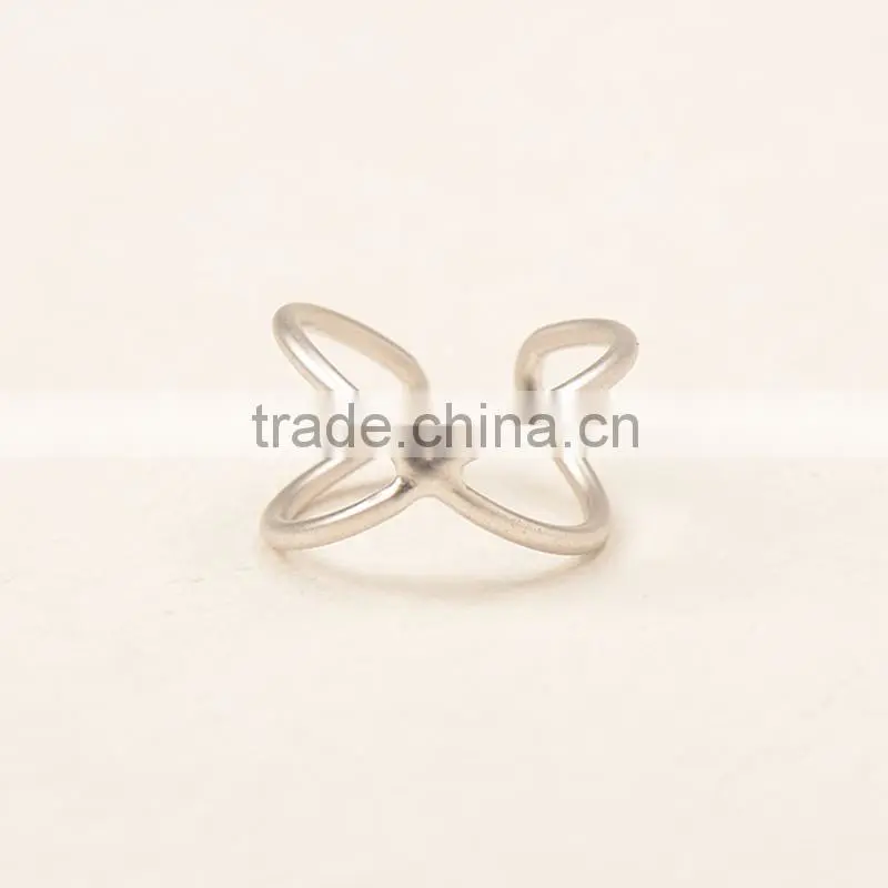 Fashion hot sale stud plate charm silver finger rings