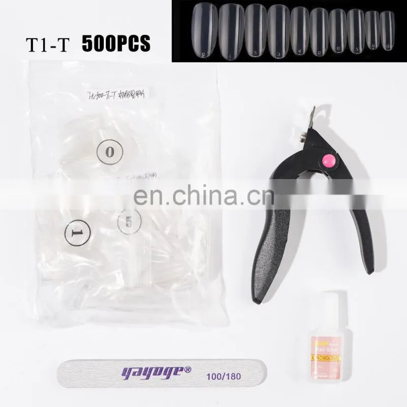 Nail Art Accessary Press On Children Nail Tips Half Cover Kit