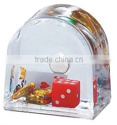 Country Souvenir Fridge Magnet, Liquid Sand Timer Sticker