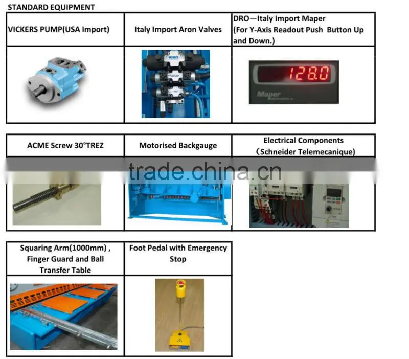 china nantong teli hydraulic swing beam shearing machine