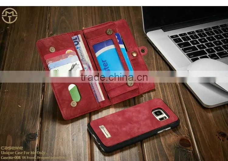 phone case displaying time on the case For Samsung s7 case leather with back card slot