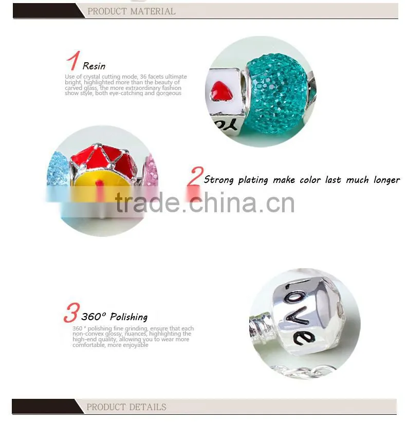 TG19 Bead bracelet wholesale bracelet china love charm 2015 popular silver handmade glass bead bracelet