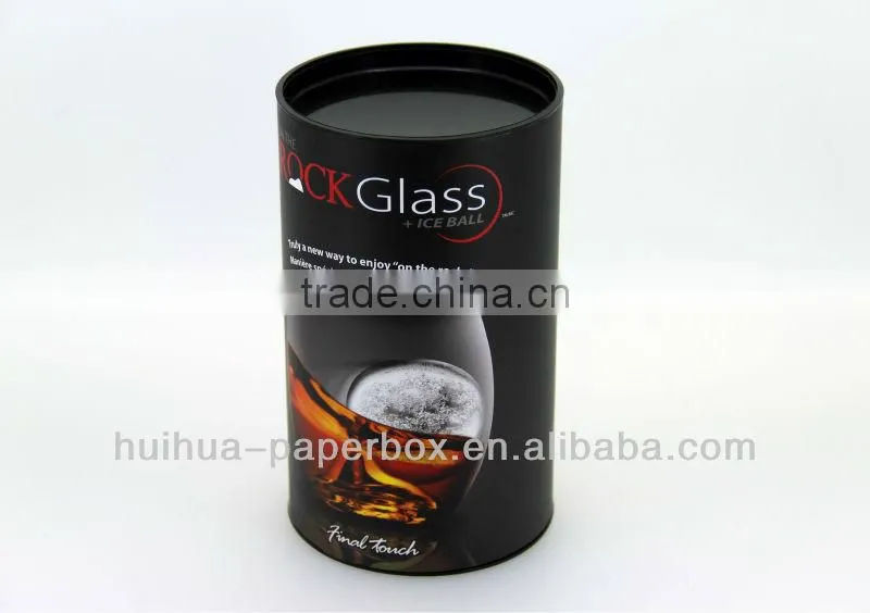 composite paper tube with movable plastic lid for wine