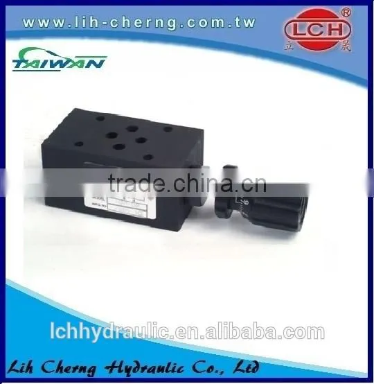 Yuken hydraulic throttle and check modular valve