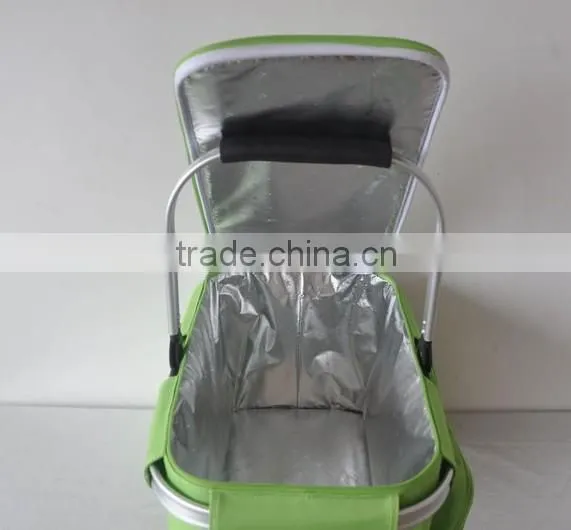 collapsible picnic basket folding picnic basket with aluminium frame