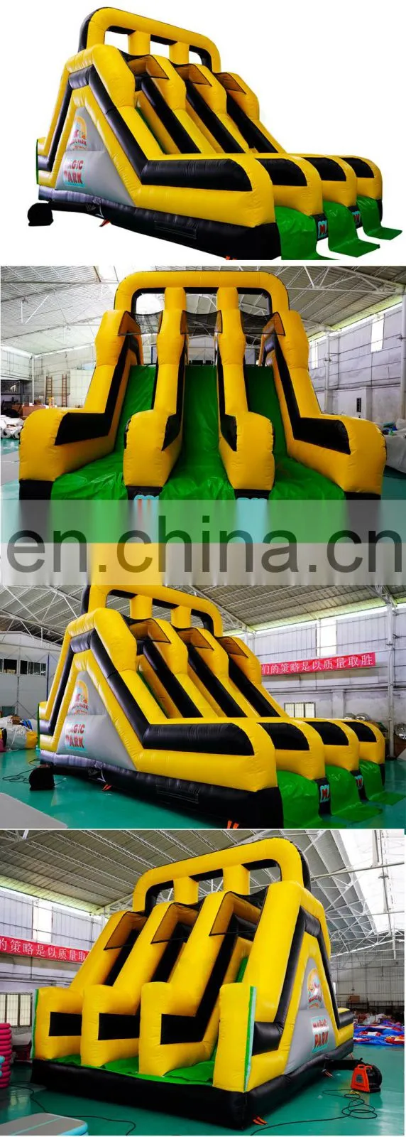 Used Adult Kids Large Inflatable City Water Park Pool Bouncer Slides Waterslide