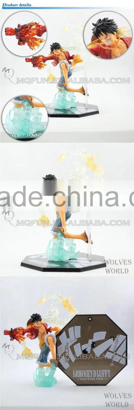 MINI QUTE 15 cm Japanese anime one piece action figure battle Monkey D Luffy with fire gun brinquedos boys in box NO.MQ 084
