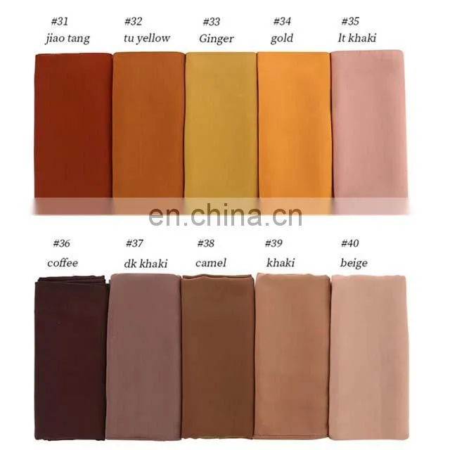 Wholesale Plain Georgette Foulard Hijab Muslim
