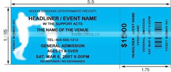 The Latest Movie Tickets Printing