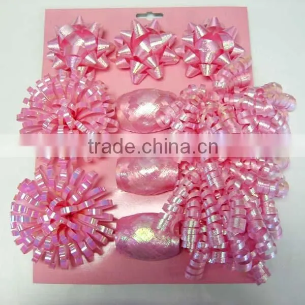 Colorful SP Metallic curly ribon bow for decorations or chrismas packing,gift packing decoration bow