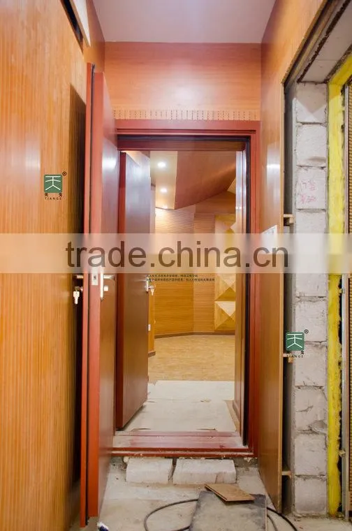 Wood grain interior sound proof door for theatre