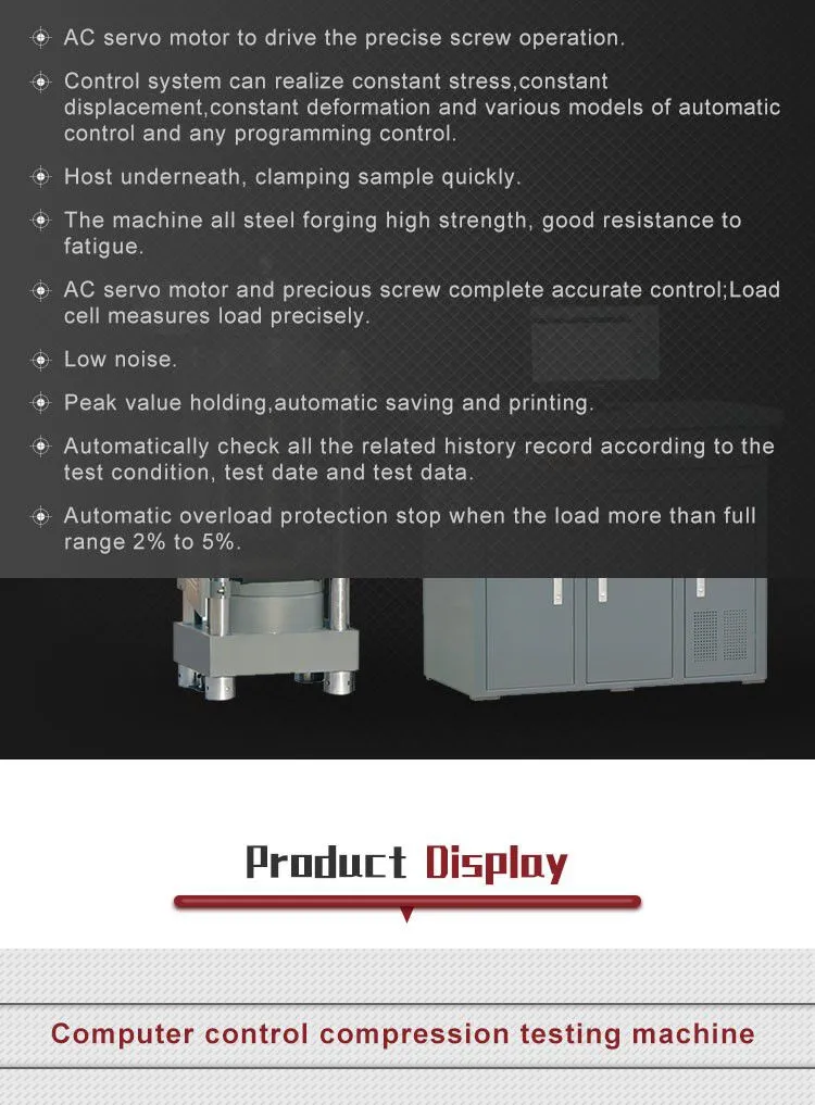 200 Ton Compression Testing Machine Concrete Strength Tester