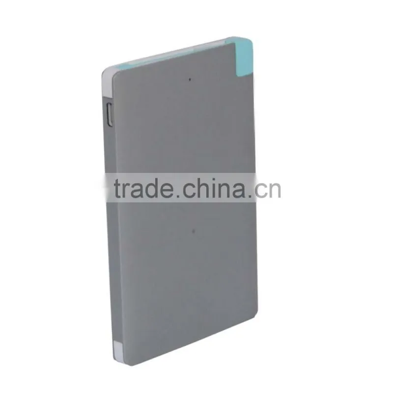 credit card power bank for Samsung and Iphone 5 portable 5v lipo battery power bank