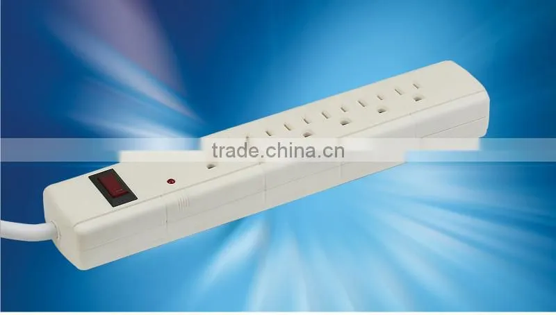 CE ROHS UL Listed Best Price 6 Ground US Outlets 6 Super Charging USB Ports Power Strip / Extension