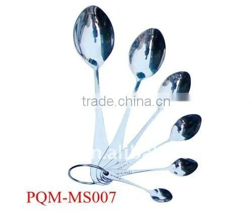 Hot selling 5 pcs stainless steel measuring spoon set 006