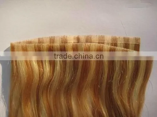 24" 613 # top quality remy silky straight skin hair/ tape hair extensions