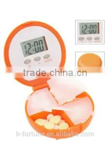 MB72D_PU LCD display Light purple color Alarm Colorful Digital alarm plastic pill box