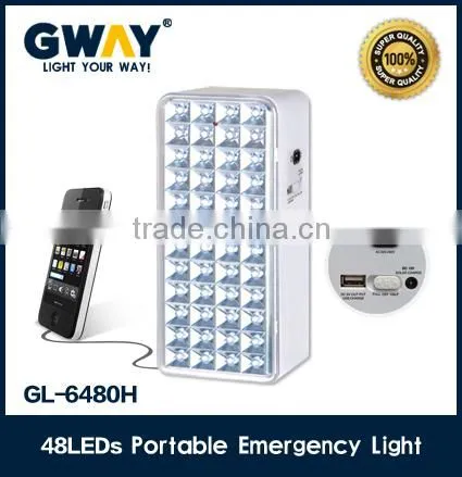 LED emergency light USB device 5V1A charge phones 48 pcs camping