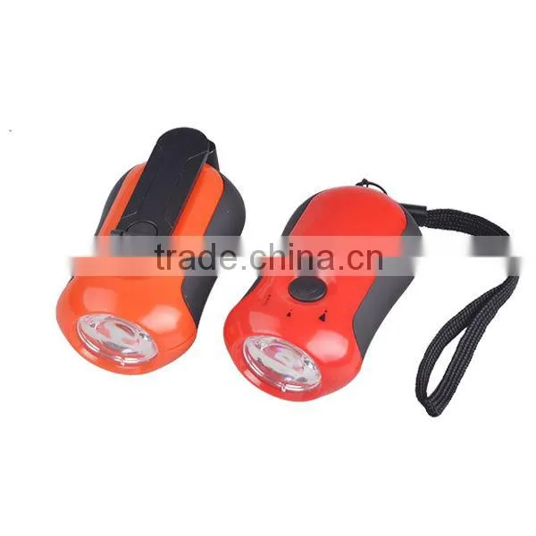 Wholesales Coloful Hand Crank Generator Flashlight