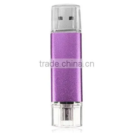Mobile phone usb flash drive 64gb dual port with logo