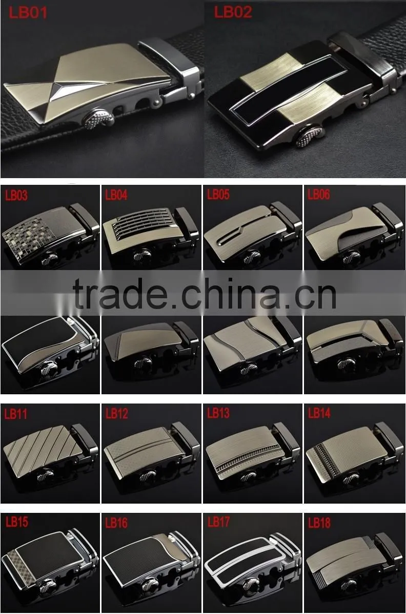Fashion Cowhide Waistband Men's Automatic Buckle Full Grain Leather Belt