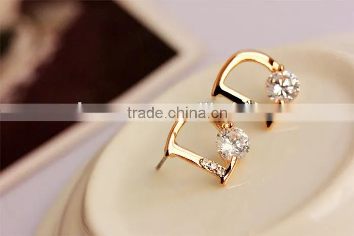Letter Stud Earrings Gold Plated Letters Earrings Gold Initial Stud Earrings