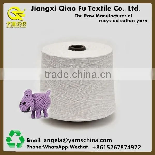 Good quality Recycled cotton OE carded yarn rope pet toys yarn