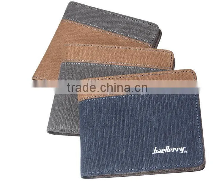 New High Quality Bifold Canvas Wallet Credit Card holder Canvas purse