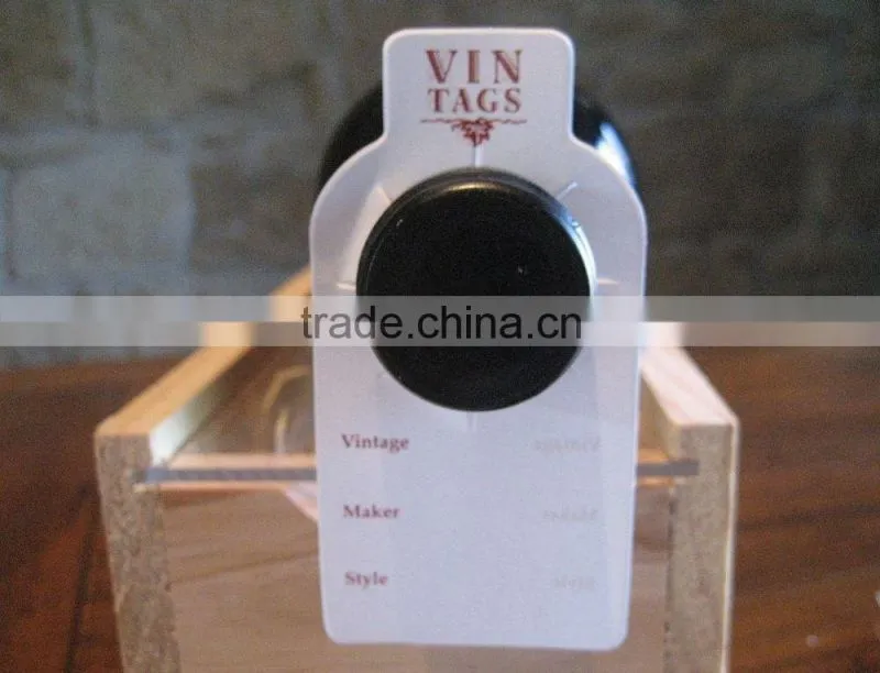 Wine glass sticker bottle neck label, Wine bottle neck tag