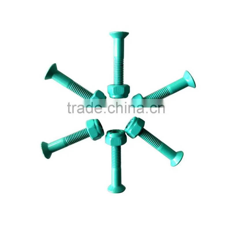 Shiny Siliver skate board bolts, available stock 1 sets(8pcs)skateboard hardware screw bolts, ILVERADOS SKATEBOARD MOUNTING HARD