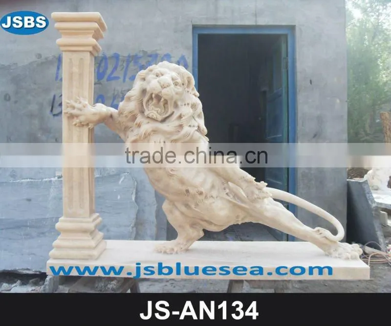 Marble crocodile carving