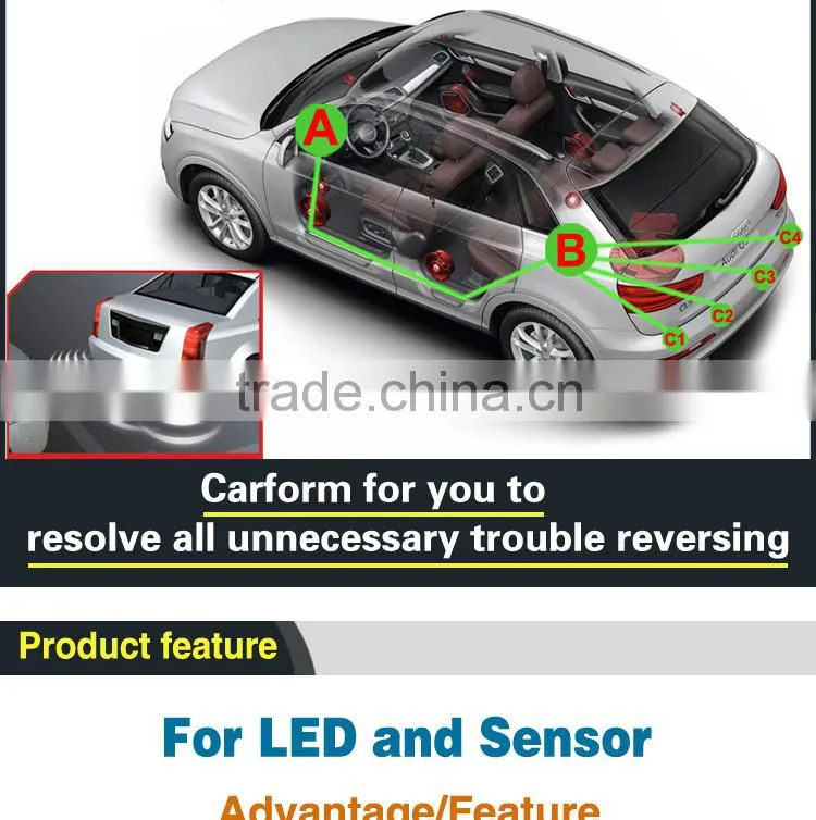 Hot selling high quality ABS material led parking sensor suits for the low and high temperature