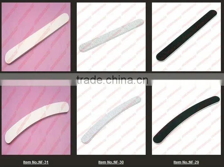 Factory priceProfessional High quality White Sanding Zebra custom printed nail file100/180,80/80