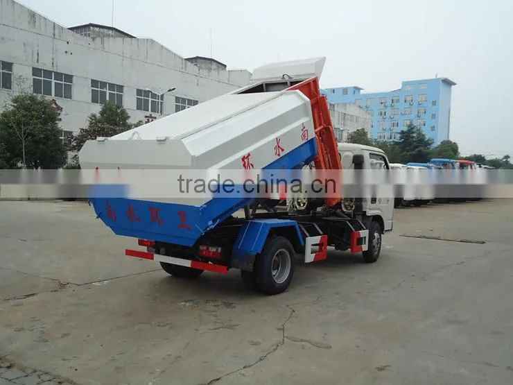 4t Garbage Truck,4 ton bucket side lifter garbage truck, 5 m3 hydrailic lifter garbage truck
