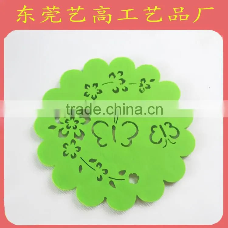 Hollow soft pvc 2d cup coaster for home decor