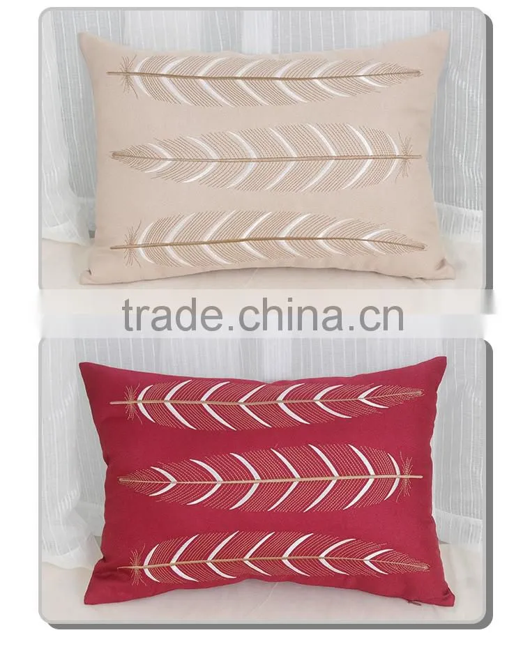 Factory handmade floral ribbon embroidery cushion covers design