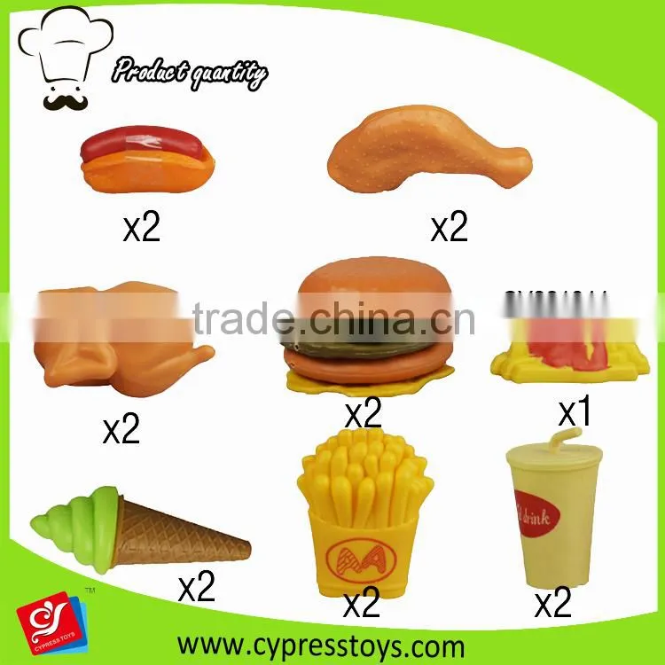 New Product Fast Food Burger Hotdog Turkey Play Food Set for Kid