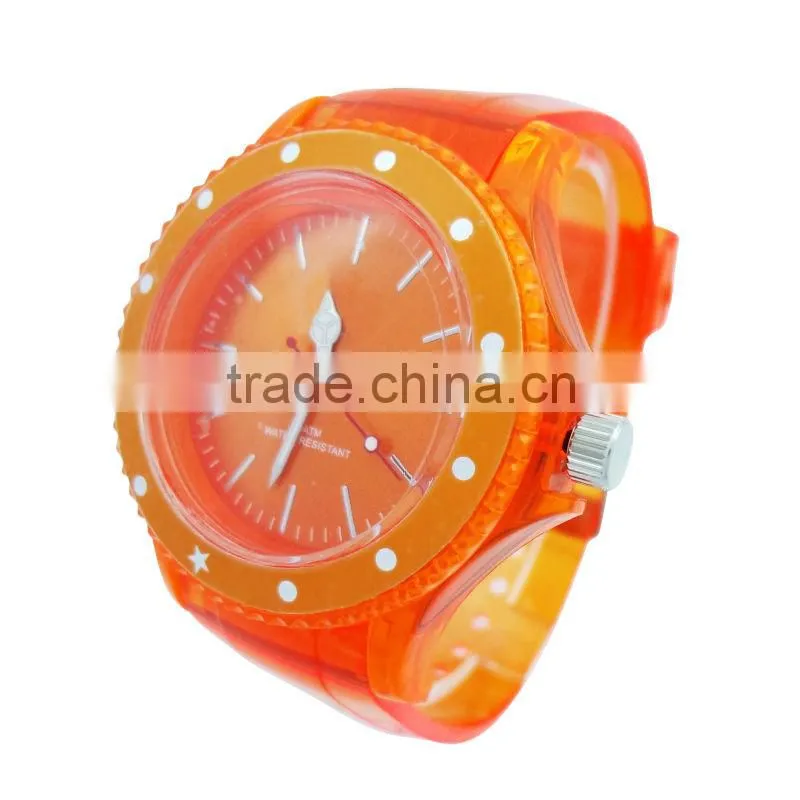 2013 new transparent analog band watch