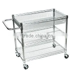 Two Shelf Steel Stocking Cart - 41" x 18"